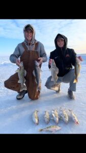 ice fishing 2 guys